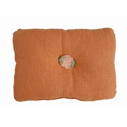 Rosette Melon Throw Pillows (Set of 2)