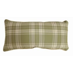 Carillon Pear Green Plaid Throw Pillows (Set of 2)
