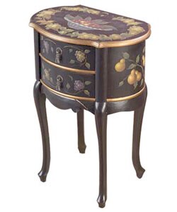 Hand-painted Fruit Motif Bombay Cabinet (India)