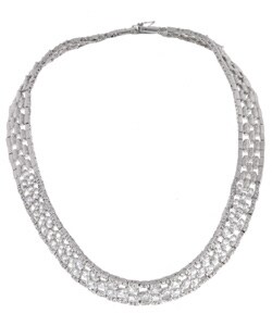 Sterling Silver Floating CZ Necklace