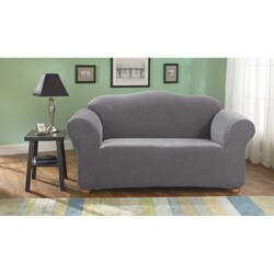 Stretch Grid Loveseat Slipcover