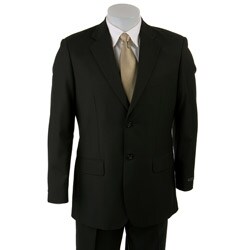 Massimo Genni Men's Black Wool 2-button Suit