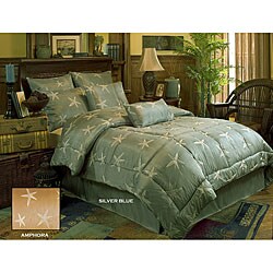 Starfish Embroidered 4-piece Comforter Set