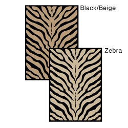 Virginia Zebra Animal Print Rug (5'5 x 7'7)