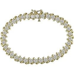 10k Yellow Gold 6ct TDW Diamond Tennis Bracelet (G-H-I, I2-I3)
