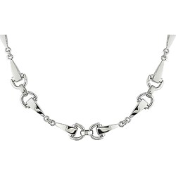 18k White Gold Multi-style Link Necklace