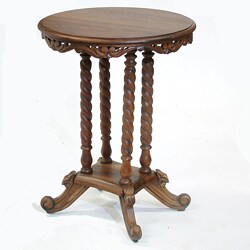 Reclaimed Teak Twist Leg Table (India)