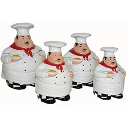 Plump Chef 4-piece Kitchen Canister Set