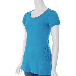 Self Esteem Women's Turquoise Long Fashion Top