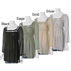 Everyday Women's Shimmering Empire Waist Top