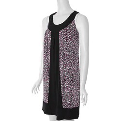 Sangria Women's Black and Purple Sleeveless Dress
