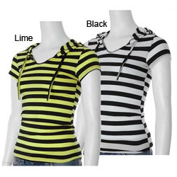 Everyday Women's Striped Hooded Shirt