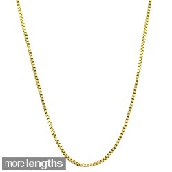 Fremada 10k Yellow Gold 0.6-mm Box Chain (16"-24")