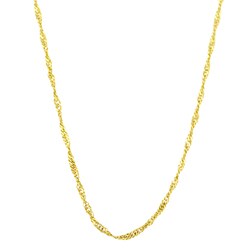 Fremada 10k Yellow Gold Singapore Chain Necklace (18-24 inches)