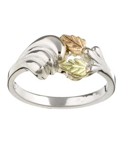 Black Hills Gold on Silver Ring