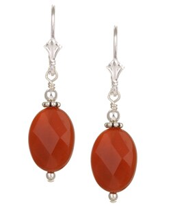 Charming Life Sterling Silver Carnelian Drop Earrings