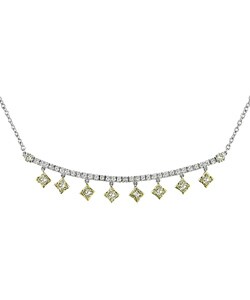 18k Two-tone Gold 3ct TDW Diamond Necklace (F-G, VS)