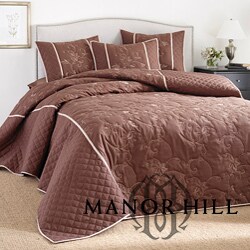 Manor Hill Claremont Chocolate/ Tan Bedspread