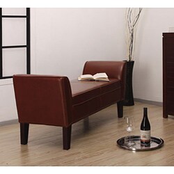 Drake Congac Leather Bench