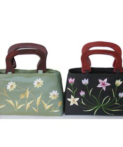 Embroidered Flower Silk Handbag (Vietnam)