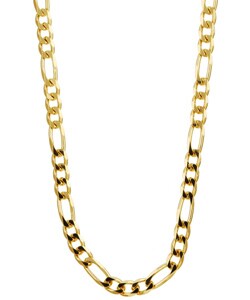 14k Gold over Silver 20-inch Figaro Chain