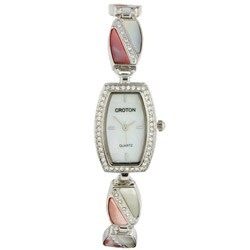 Croton Women's Mother of Pearl Dial Crystal Watch