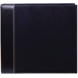Black Faux Suede 12x12 Memory Book Binder with 40 Bonus Pages