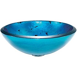 Kraus 19 mm thick Galaxy Fire Blue Glass Vessel Sink