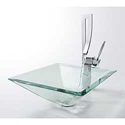 Kraus Aquamarine Sink and Millennium Bathroom Faucet