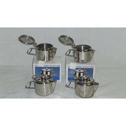 Stainless Steel 12-oz Teapots (Set of 4)