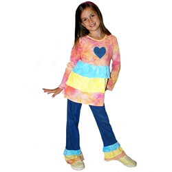 AnnLoren Girl's Tie-dye Jean 2-piece Outfit