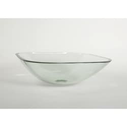 Baden Bath Clear Glass Vessel Square Sink 