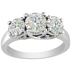 14k White Gold 2ct  Diamond Three-stone Ring (I-J, I1-I2)