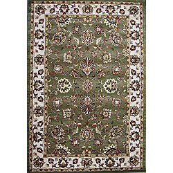 Hand-tufted Alexa Traditional Green Rug (7'9 x 9'9)