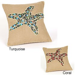 St. Tropez Beaded Starfish Pillow