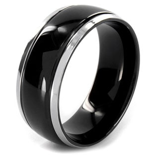 Two-tone Stainless Steel Black-plated Center Ring