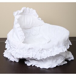 White Eyelit Baby Basket Bundle