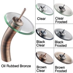 Kraus Waterfall High Glass Oil Rubbed Bronze Bathroom Faucet