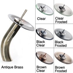 Kraus Waterfall Antique Brass Finish Bathroom Faucet