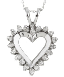 10k Gold 1/2ct TDW Diamond Hearts Necklace (M, I3)