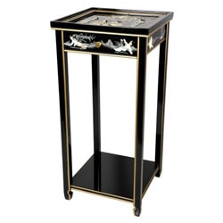 Black Lacquer Oriental Pedestal (China)