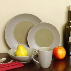 Sasaki Zen Khaki 16-piece Dinnerware Set