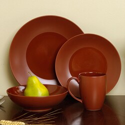 Sasaki Zen Cinnabar 16-piece Dinnerware Set