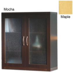 Mayline Aberdeen Laminate and Glass Storage Cabinet