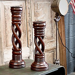 Solid Wood Candleholders (India)