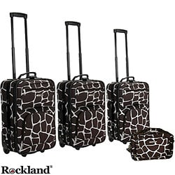 Rockland Deluxe Giraffe 4-piece Luggage Set
