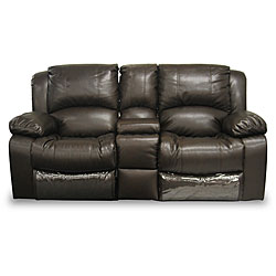 Bridgeport Bonded Leather Recliner Loveseat