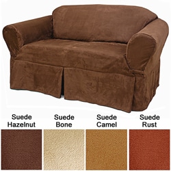 Suede Loveseat Slipcover