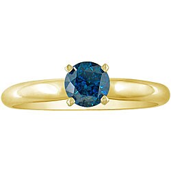 14k Gold 3/4ct TDW Blue Diamond Engagement Ring (I1-I2)