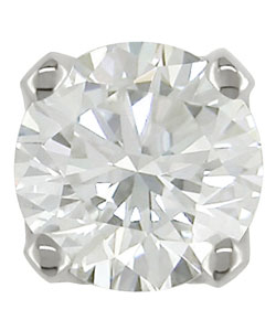 Miadora 14k White Gold Single 1/10ct Diamond Earrings